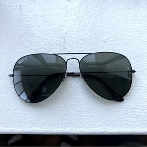 RayBan Black Polarized Aviators